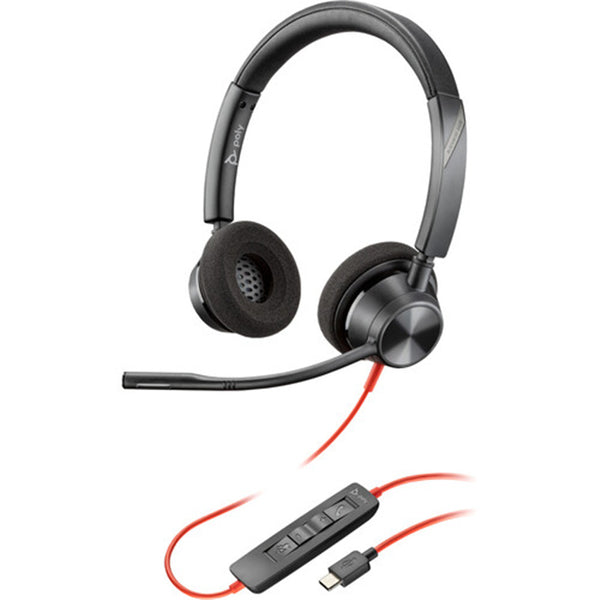 HP Poly Blackwire 3320 USB-C Wired On-Ear Headset - UC Certified