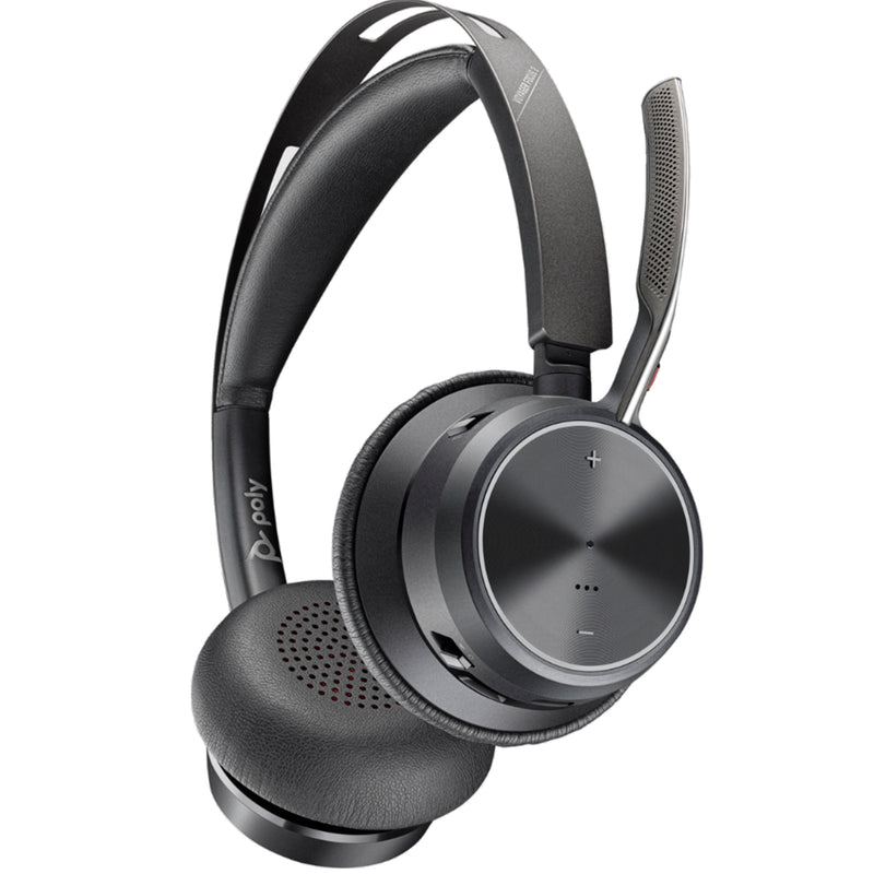 HP Poly Voyager Focus 2 Bluetooth On-Ear Active Noise Cancelling Headset - UC Certified