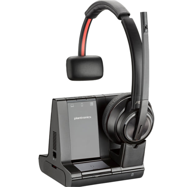 HP Poly Savi 8210 DECT Wireless On-Ear Headset, Mono with Stand - UC Certified