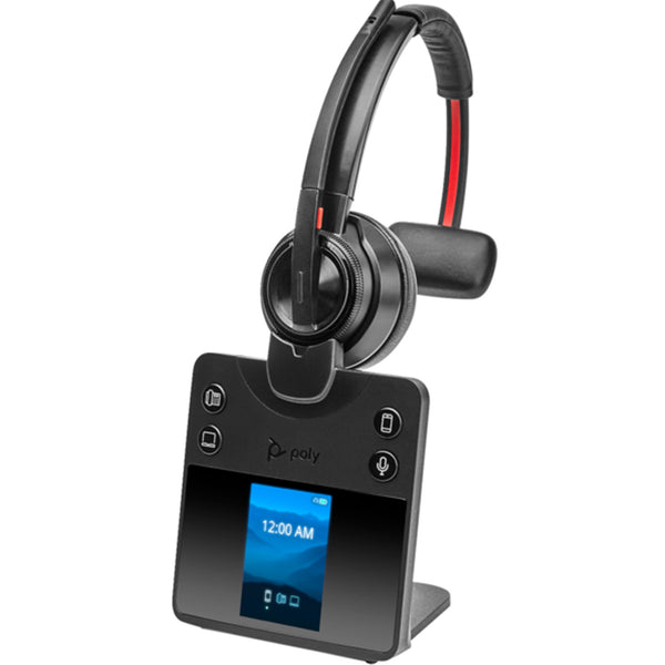 HP Poly Savi 8410 DECT Wireless On-Ear Headset, Mono with Stand - UC Certified
