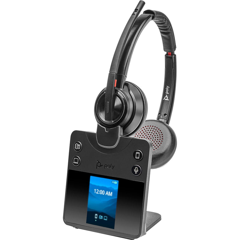 HP Poly Savi 8420 DECT Wireless On-Ear Active Noise Cancelling Headset with Stand - UC Certified
