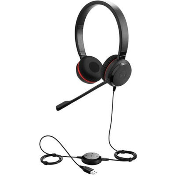 Jabra Evolve 30 II USB-A Wired On-Ear Headset with In-Line Controls - Teams Certified