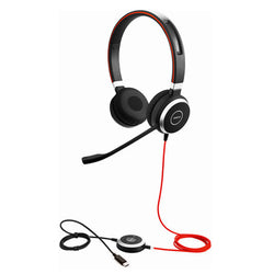 Jabra Evolve 40 USB-C Wired On-Ear Headset with In-Line Controls - Teams Certified