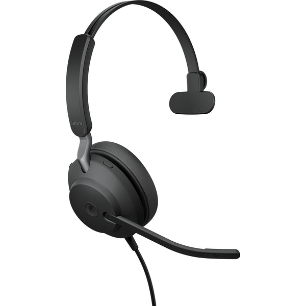 Jabra Evolve2 40 Wired On-Ear Mono Headset - Black