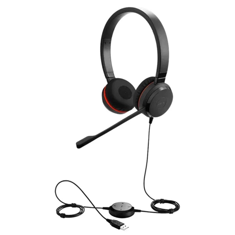 Jabra Evolve 30 II USB-C Wired On-Ear Headset with In-Line Controls - Teams Certified