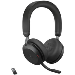 Jabra Evolve2 75 Bluetooth On-Ear Active Noise Cancelling Headset - Teams Certified