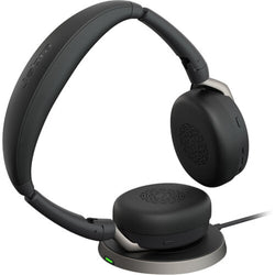 Jabra Evolve2 65 Flex Bluetooth On-Ear Active Noise Cancelling Headset with Wireless Charger