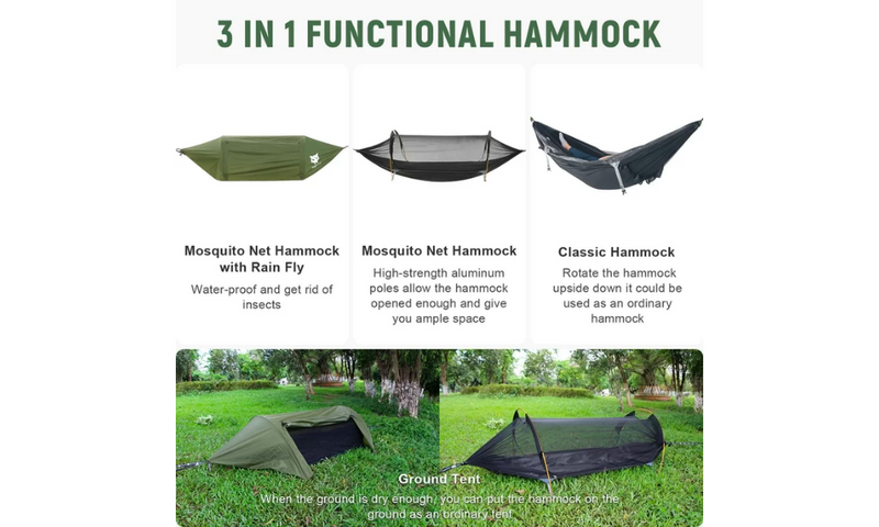 Night Cat Camping Hammock Tent with Mosquito Net