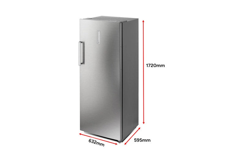 Kogan 238L Upright Frost Free Fridge & Freezer (Stainless Steel)