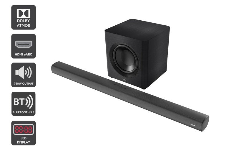 Kogan 7.1.2 Channel 750W Dolby Atmos Soundbar with Wireless Subwoofer