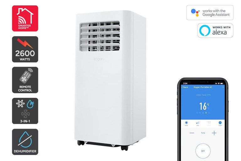 Kogan SmarterHome™ 2.6kW Portable Air Conditioner