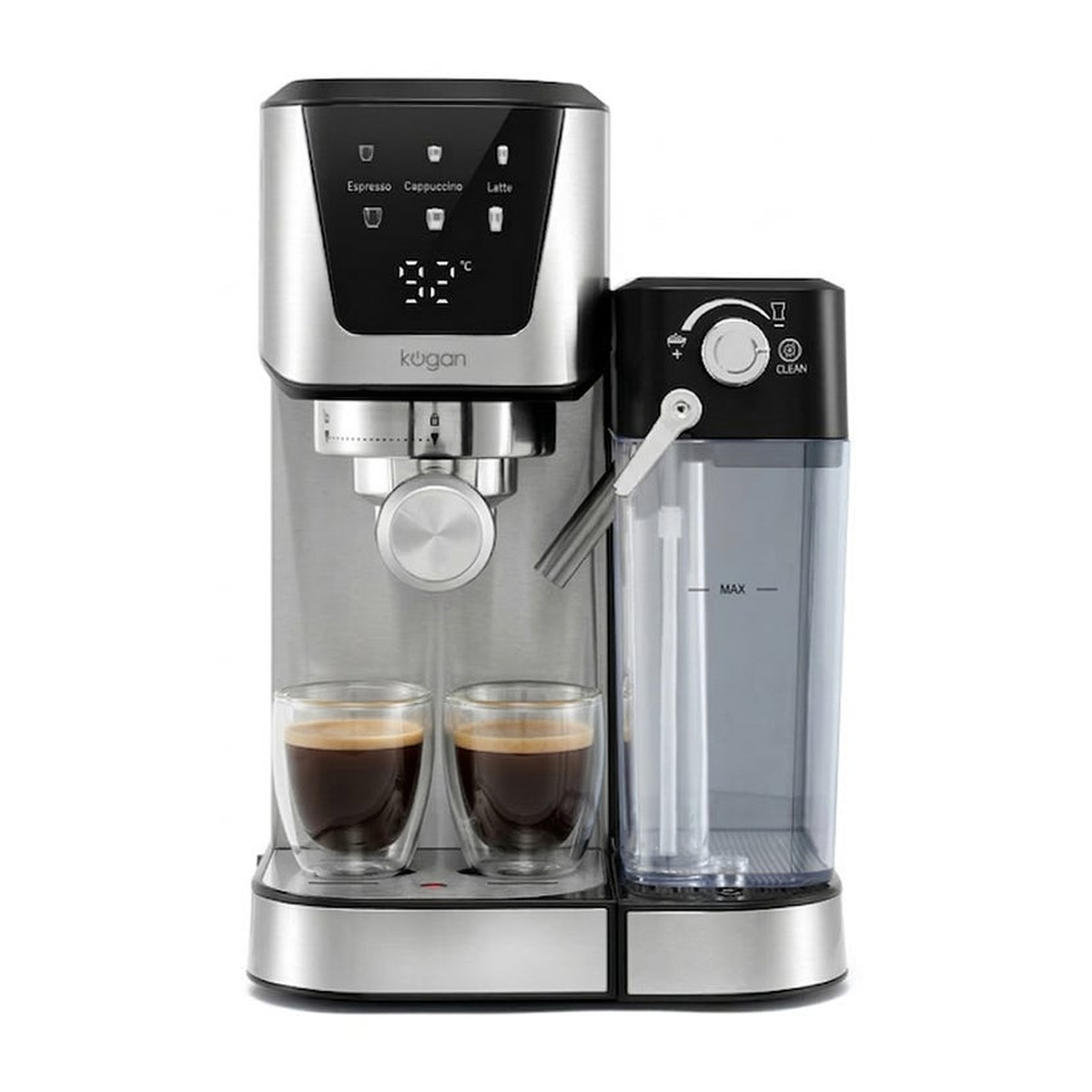 Kogan Dual Thermoblock Espresso Coffee Machine with Milk Frother