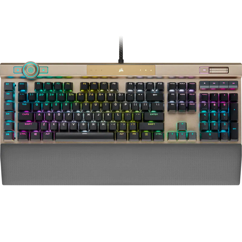 Corsair K100 RGB Mechanical Gaming Keyboard - Midnight Gold