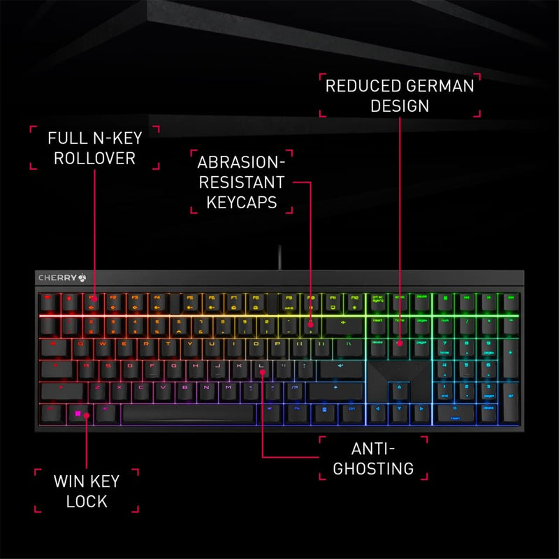 CHERRY MX 2.0S RGB Mechanical Gaming Keyboard - Black