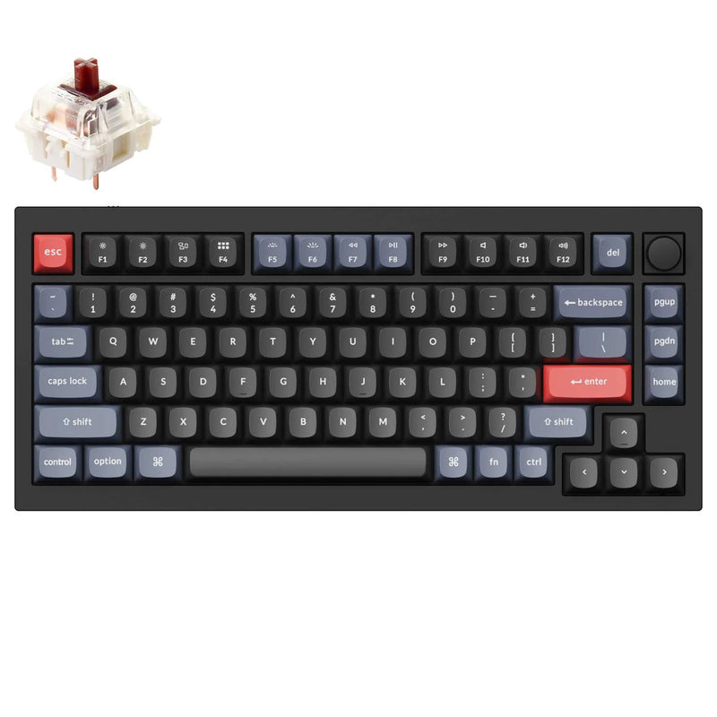 Keychron Q1 75% Wired Mechanical Keyboard - RGB - Carbon Black