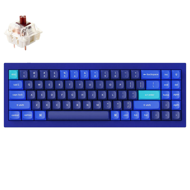 Keychron Q7-J3 Q7 ANSI 70% Layout 72 Key Blue Full Assembled - Brown Switch RGB Hot-SwapGateronGproMechanical Wired Normal Profile QMK Custom Keyboard