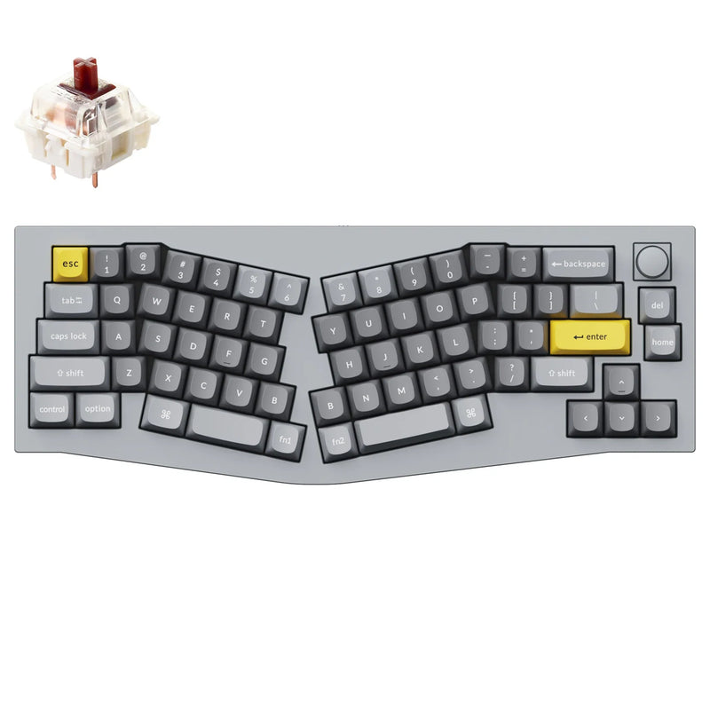 Keychron Q8 65% Alice Layout Wired Mechanical Keyboard - Grey