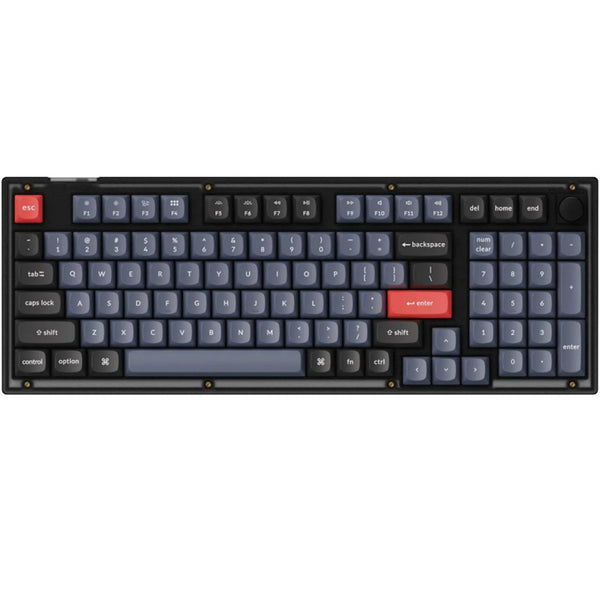 Keychron V5 96% Wired Mechanical Keyboard - Frosted Black(Translucent)