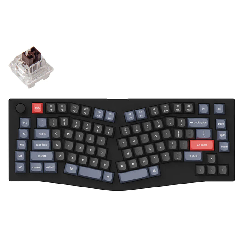 Keychron V10 ANSI Alice 75%+ Layout Mechanical Wired Keyboard RGB - Carbon Black