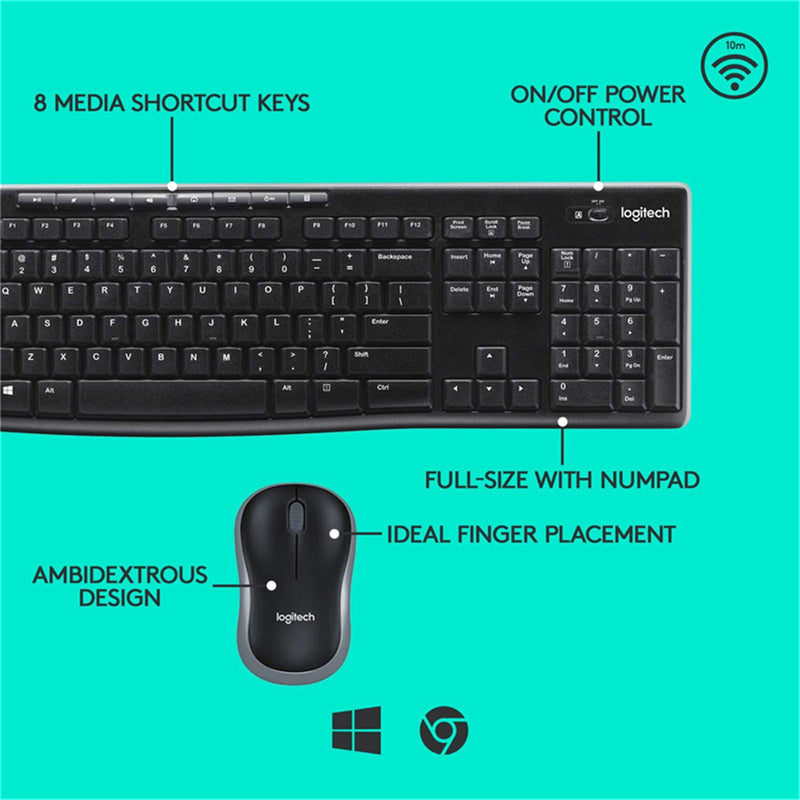 Logitech MK270r Wireless Desktop Keyboard & Mouse Combo