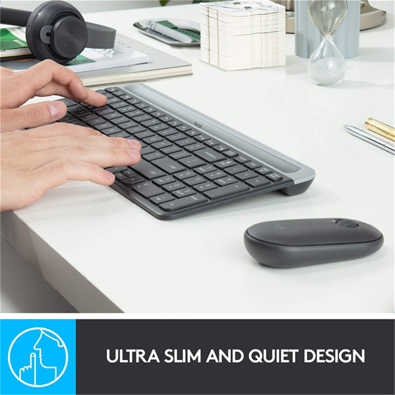 Logitech MK470 Slim Wireless Keyboard & Mouse Combo - Black