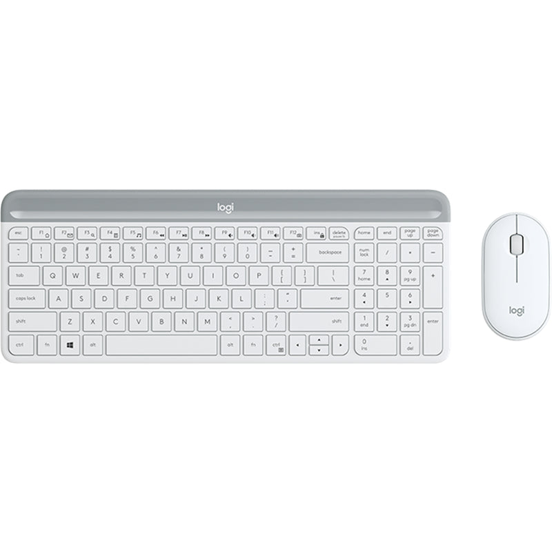 Logitech MK470 Slim Wireless Keyboard & Mouse Combo - White