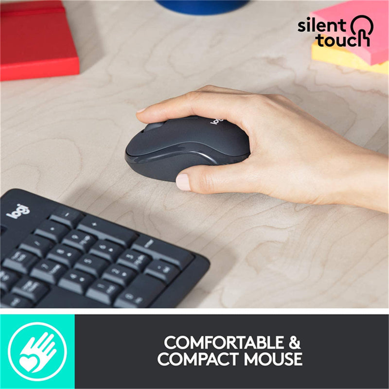 Logitech MK295 Silent Wireless Keyboard & Mouse Combo - Black