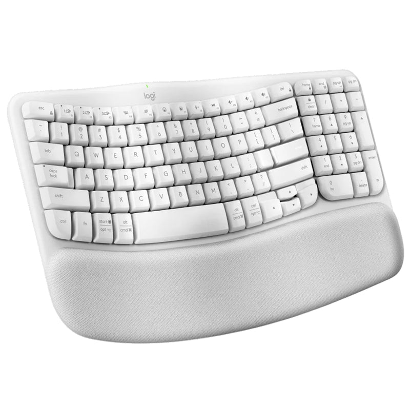 Logitech Wave Keys Wireless Ergonomic Keyboard - Off White