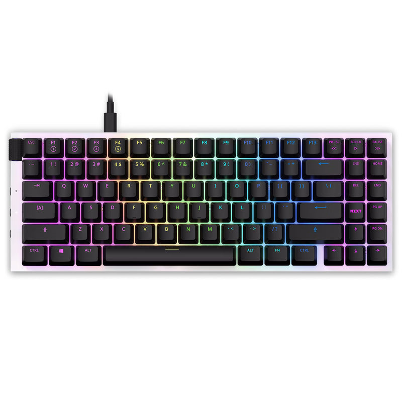 NZXT MiniTKL Compact Mechanical Keyboard - White Colour,