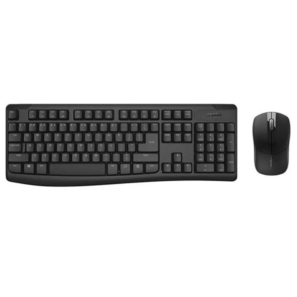 Rapoo X1800PRO Wireless Multimedia Keyboard & Mouse Combo - Black