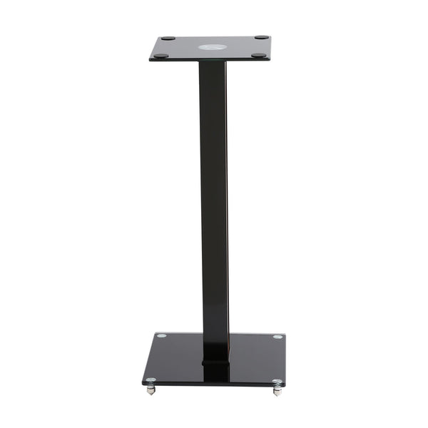 Brateck BS-03M 23.6" Aluminium/Glass Floor Standing BookShelf Speaker Stands. Tempered Glass Base with Floor Spikes for Stability. Max weight 10Kgs. 250x250mm Glass Top Plate. 600mm High. Sold as a Pair.