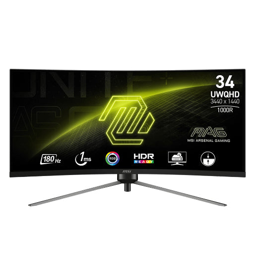 MSI MAG 345CQR 34" 180Hz Curved Ultrawide Gaming Monitor