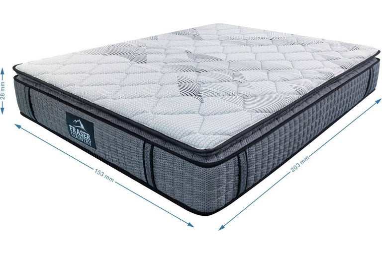 Fraser Country: Superior 5 Zones Pocket Spring Mattress with Foam Edge - Queen