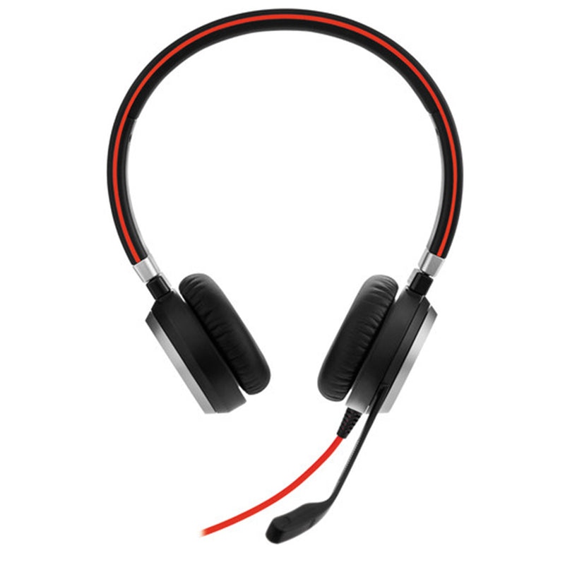 Jabra Evolve 40 USB-A Wired On-Ear Headset with In-Line Controls - Teams Certified