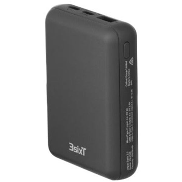 3SIXT 3S-2326 JetPak Basix 2.0 - 10000 mAh Power Bank - Black