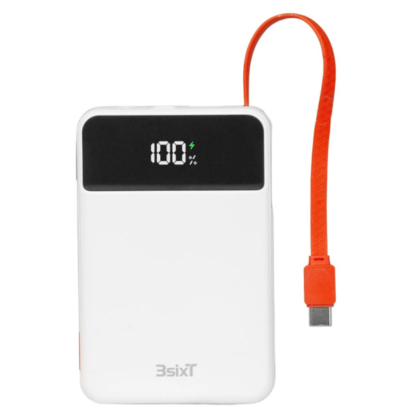 3SIXT 3S-2639 JetPak 2 in 1 10000mAh Power Bank - White/Orange