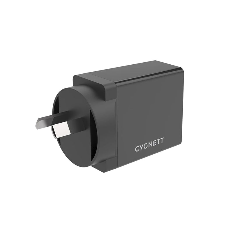 Cygnett CY3085POPLU PowerPlus 18W Total USB-C /QC 3.0 + C to C cable - AU Black