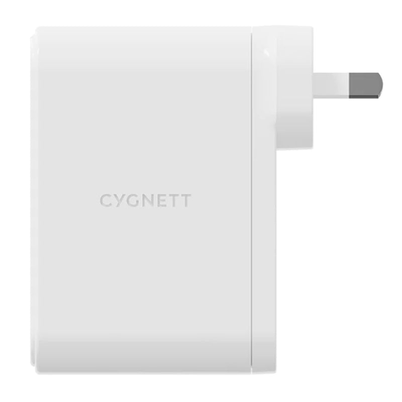 Cygnett CY4373PDWCH PowerMaxx 100W Dual Port GaN Wall Charger - White