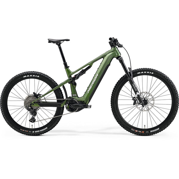 Merida eOne Sixty 675 Electric Enduro Bike 750Wh Battery Silk Fog Green (White)
