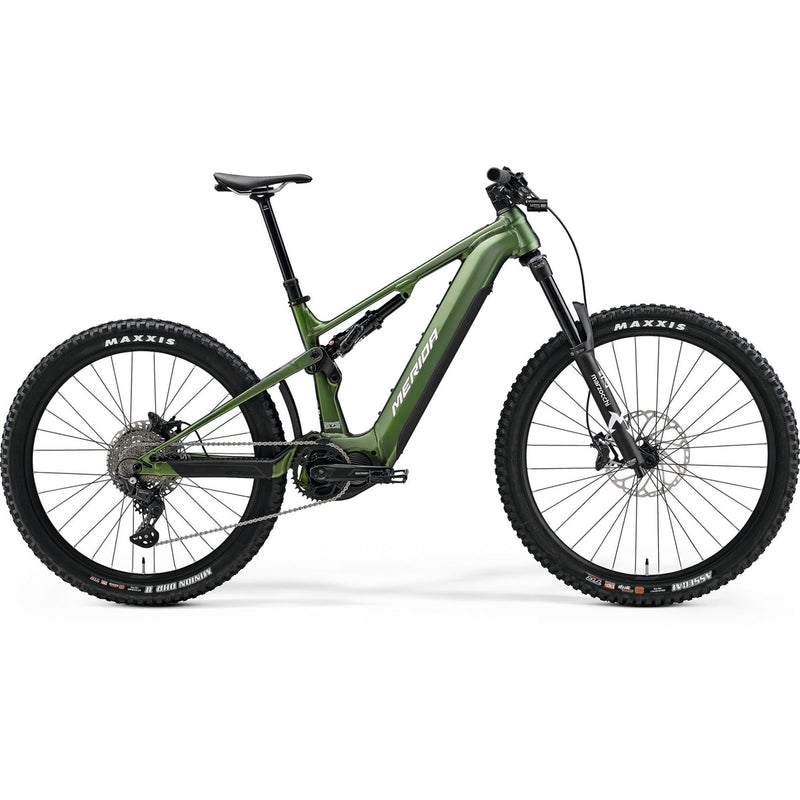 Merida eOne Sixty 675 Electric Enduro Bike 750Wh Battery Silk Fog Green (White)