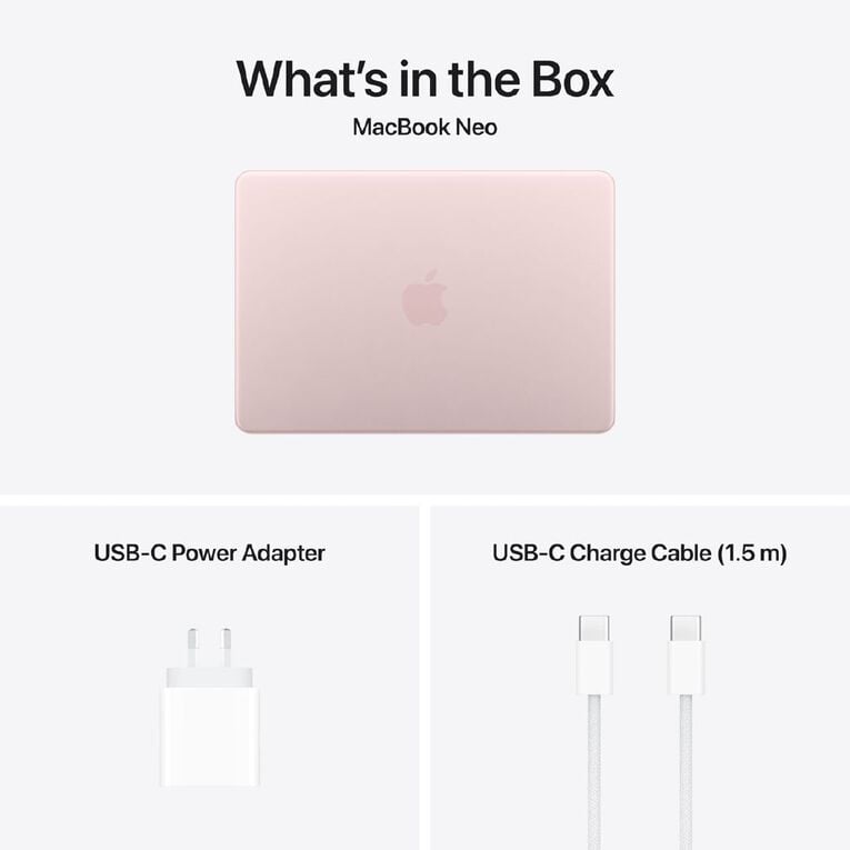 Apple MacBook Neo 13-inch with A18 Pro Chip 8GB/256GB 6 Core CPU 5 Core GPU - Blush