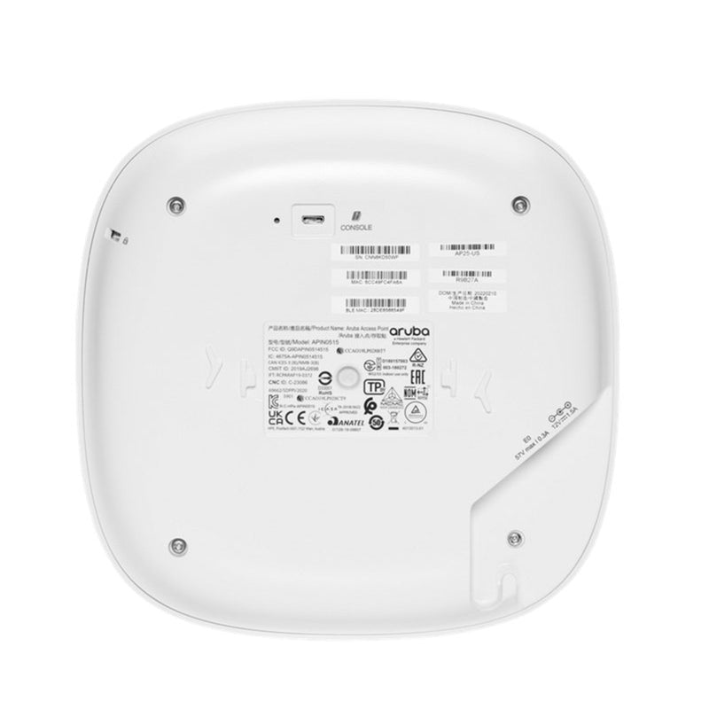 HPE Instant On AP25 4x4 Smart Mesh Wi-Fi 6 Indoor Access Point with 2.5G Uplink Port, Dual-Band AX5300, 802.3at PoE 20W (PSU Included)