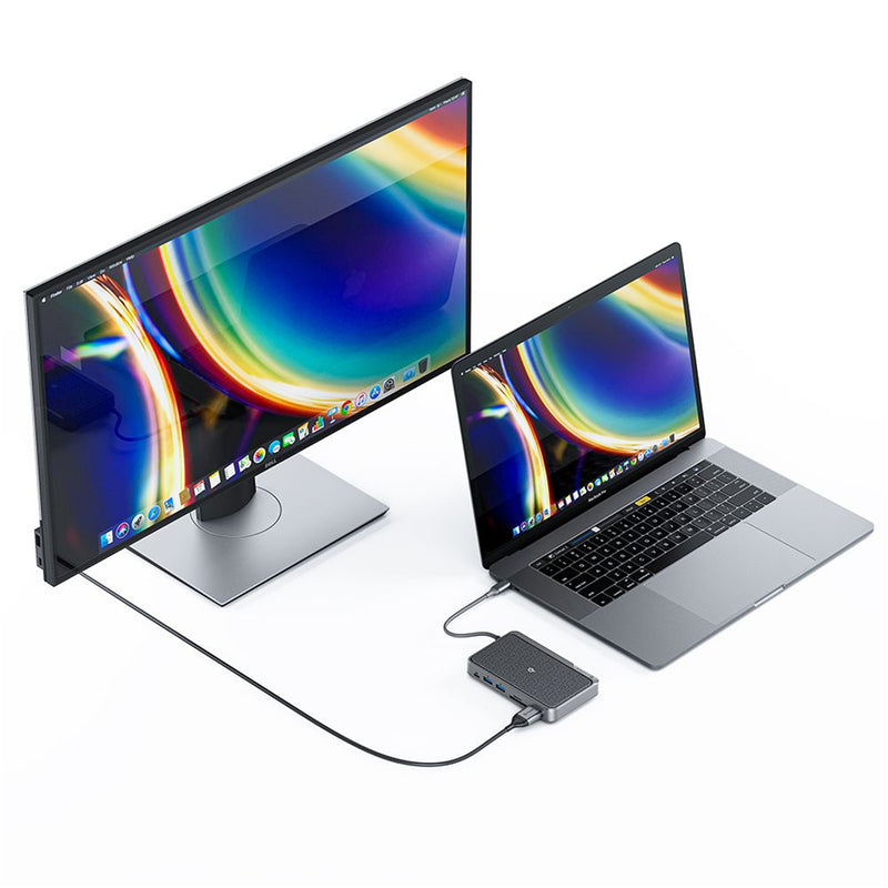 Alogic Wave USB-C Single 4K Docking Station, support 60W Power Delivery and 5W Qi Wireless Charging, build in 5000mAh battery, USB3.0 x2, USB-C x1, HDMI x1, SD Reader x1, MicroSD Reader x1, support Apple Intel & M1 / ChromeOS / Windows, 2yr