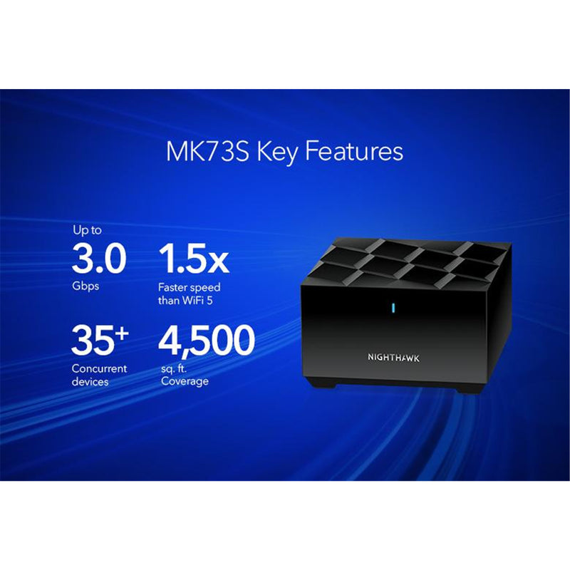 Netgear NightHawk MK73S (AX3000) Dual-Band - WiFi 6 Mesh System - 3 Pack