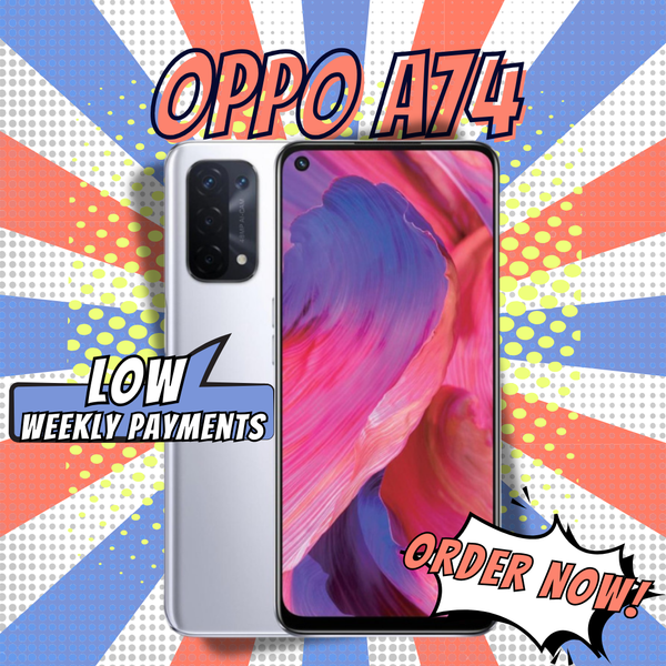 OPPO A74 6.5 Inches Smartphone, 6/128 GB, Space Silver