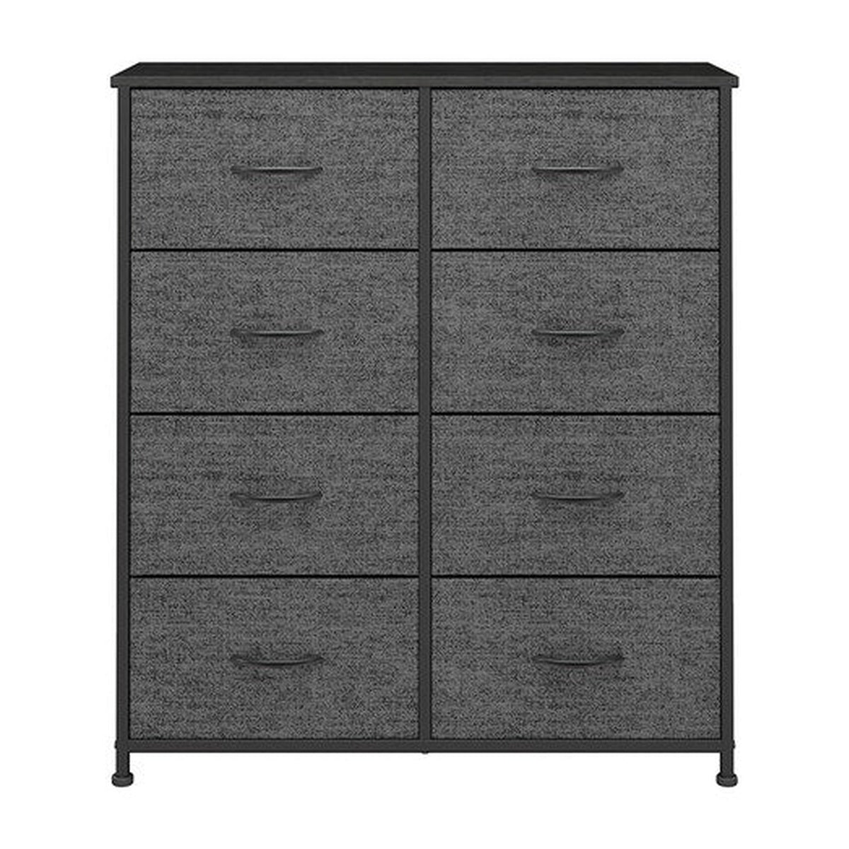 Ovela 8 Drawer Tallboy Chest of Drawers (Charcoal)