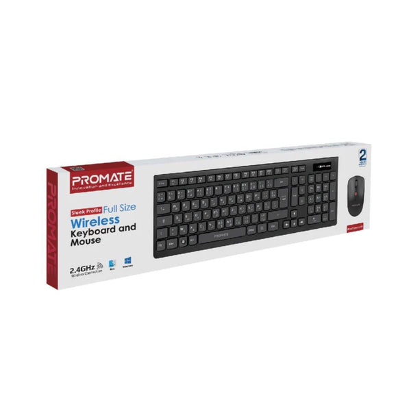 Promate PROCOMBO-12 Full Size Wireless Keyboard and Mouse