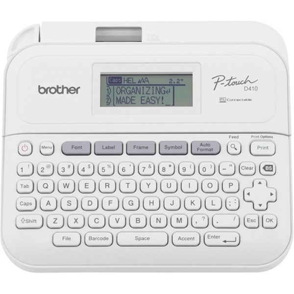 Brother PTD410 P-touch Home/Office Advanced Label Maker - 15 Fonts - Tape - for Home, Office