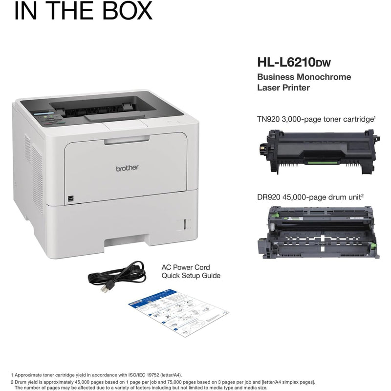 Brother HLL-6210DW Duplex Laser Wireless Printer