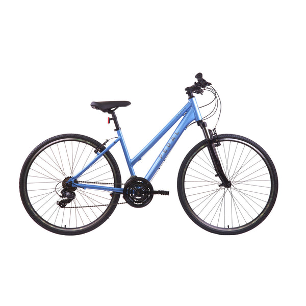 Pedal Raven 3 Hybrid Bike Trapeze Frame Blue